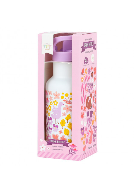 antikorová fľaša na pitie, 350 ml - kvetinová záhrada