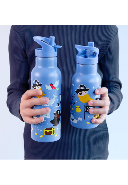 antikorová fľaša na pitie, 350 ml - piráti