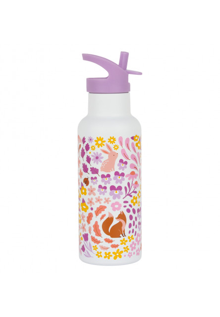 antikorová fľaša na pitie, 500 ml - kvetinová záhrada