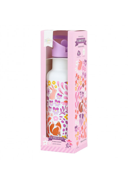 antikorová fľaša na pitie, 500 ml - kvetinová záhrada
