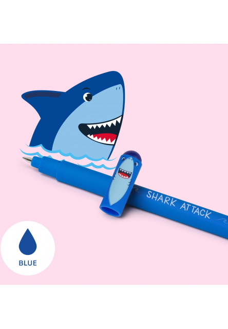 Gumovacie pero Legami Erasable Gel Pen - Erasable Pen - Shark - Blue Ink