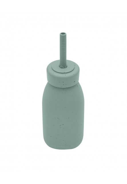Láhev s brčkem Platinum Silicone Sage