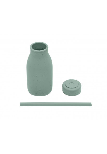 Láhev s brčkem Platinum Silicone Sage