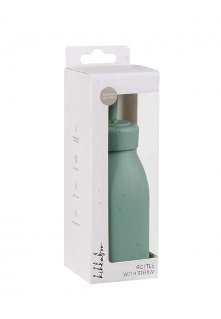 Láhev s brčkem Platinum Silicone Sage