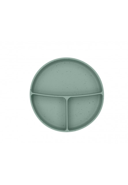 Talíř dělený s přísavkou Platinum Silicone Sage