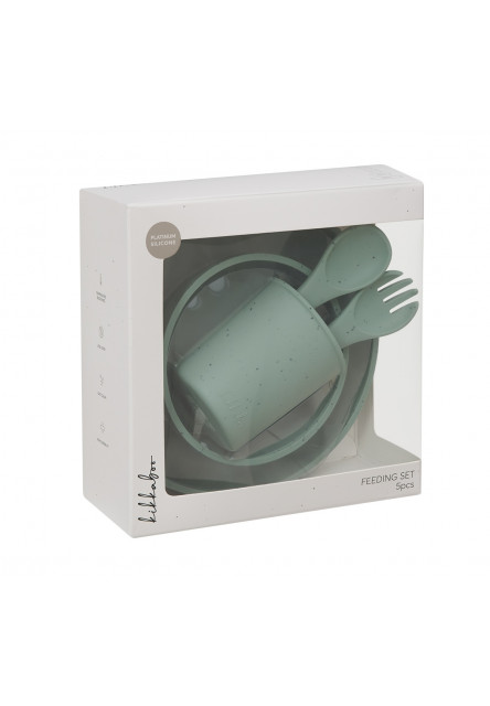 Jídelní sada 5-dílná Platinum Silicone Sage