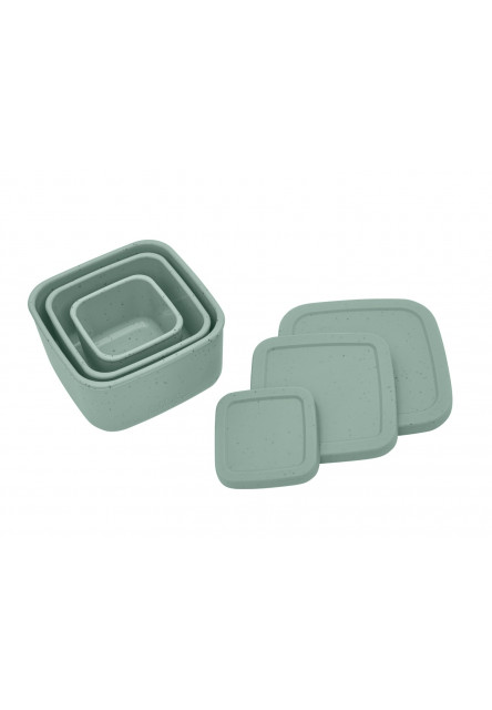 Sada boxů na svačinu 3 ks Platinum Silicone Sage