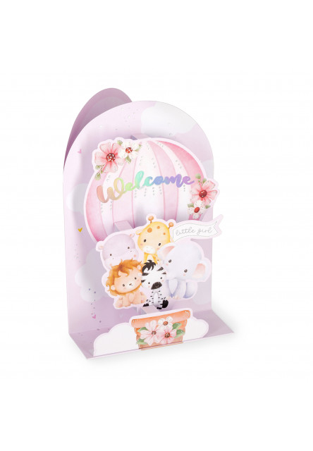 Darčekové prianie Legami Pop-Up Card - Pop-Up Greeting Card - Baby Girl