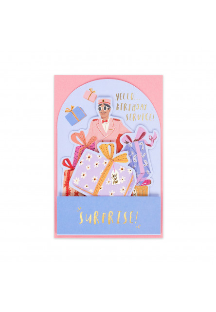 Darčekové prianie Legami Pop-Up Card - Pop-Up Greeting Card - Birthday Service