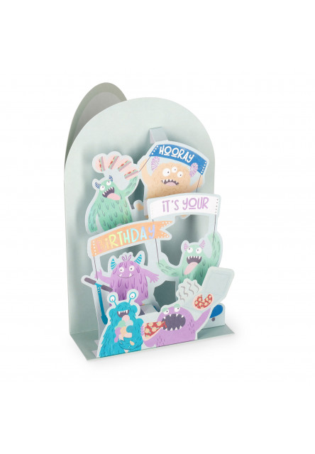 Darčekové prianie Legami Pop-Up Card - Pop-Up Greeting Card - Monster