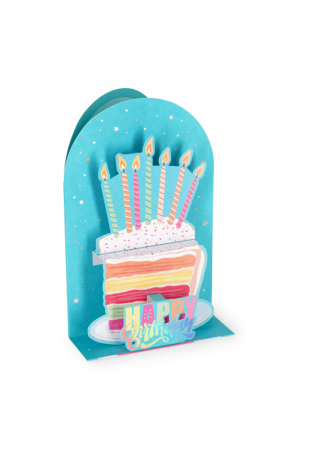 Darčekové prianie Legami Pop-Up Card - Pop-Up Greeting Card - Birthday Cake