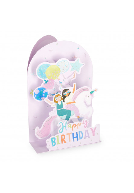 Darčekové prianie Legami Pop-Up Card - Pop-Up Greeting Card - Unicorn