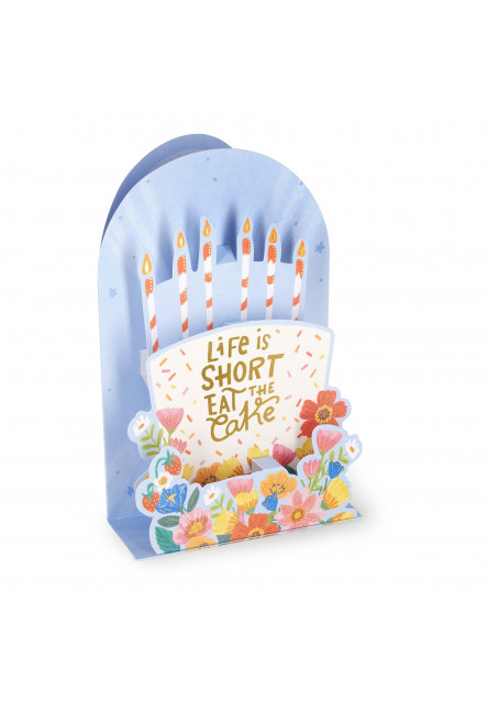 Darčekové prianie Legami Pop-Up Card - Pop-Up Greeting Card - Birthday Cake