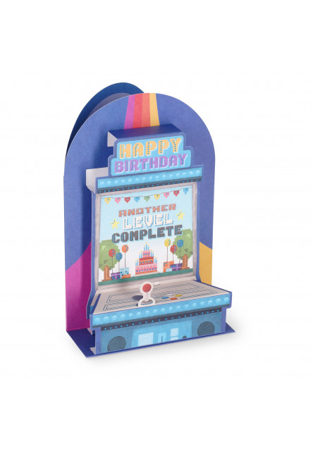 Darčekové prianie Legami Pop-Up Card - Pop-Up Greeting Card - Arcade Game