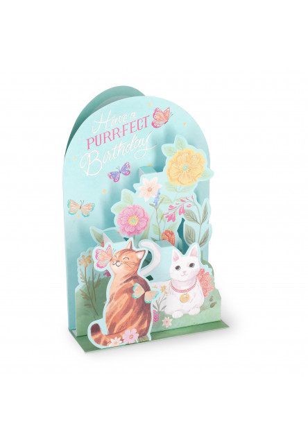 Darčekové prianie Legami Pop-Up Card - Pop-Up Greeting Card - Kitty
