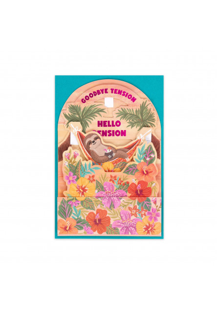 Darčekové prianie Legami Pop-Up Card - Pop-Up Greeting Card - Sloth