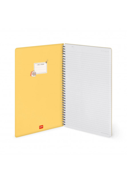 Zápisník Legami Lined Spiral-Bound Notepad - Spiral Notebook - Maxi - Sushi Cat