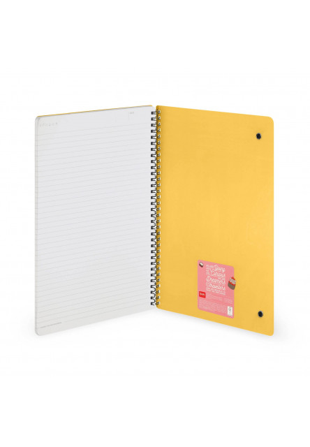 Zápisník Legami Lined Spiral-Bound Notepad - Spiral Notebook - Maxi - Sushi Cat