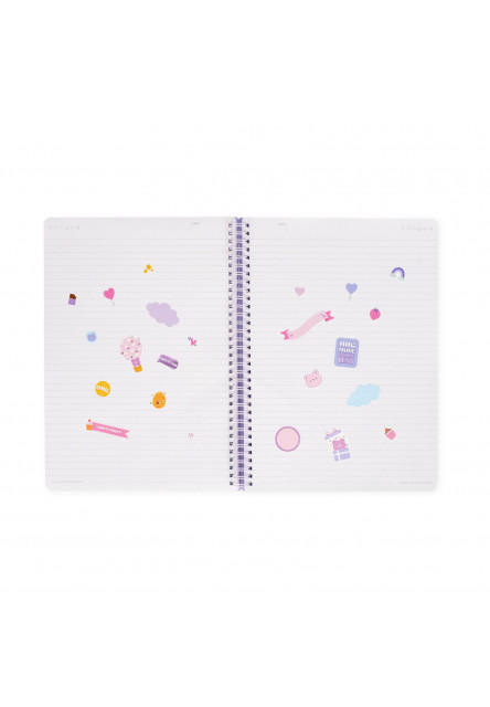 Zápisník Legami Lined Spiral-Bound Notepad - Spiral Notebook - Maxi - Teddy Bear
