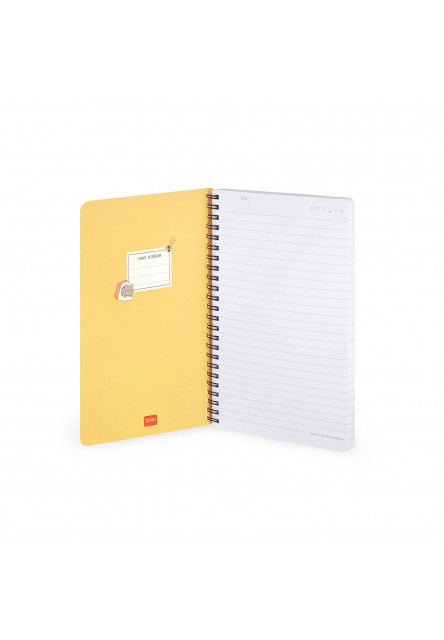 Zápisník Legami Lined Spiral-Bound Notepad - Spiral Notebook - Large - Sushi Cat