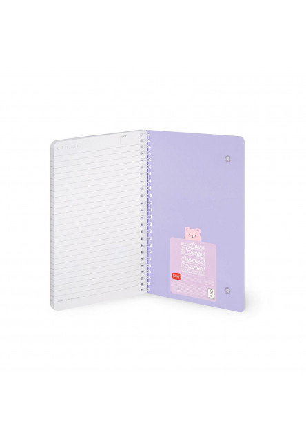 Zápisník Legami Lined Spiral-Bound Notepad - Spiral Notebook - Large - Teddy Bear
