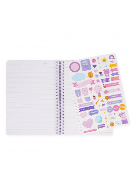 Zápisník Legami Lined Spiral-Bound Notepad - Spiral Notebook - Large - Teddy Bear
