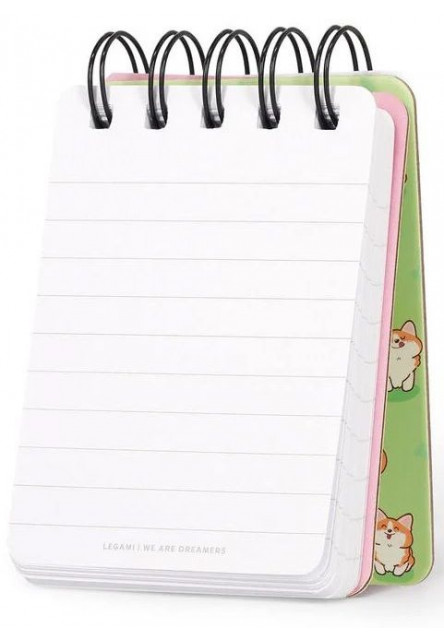 Zápisník Legami Lined Spiral-Bound Notepad - Spiral Notepad - Mini - To Be Defined