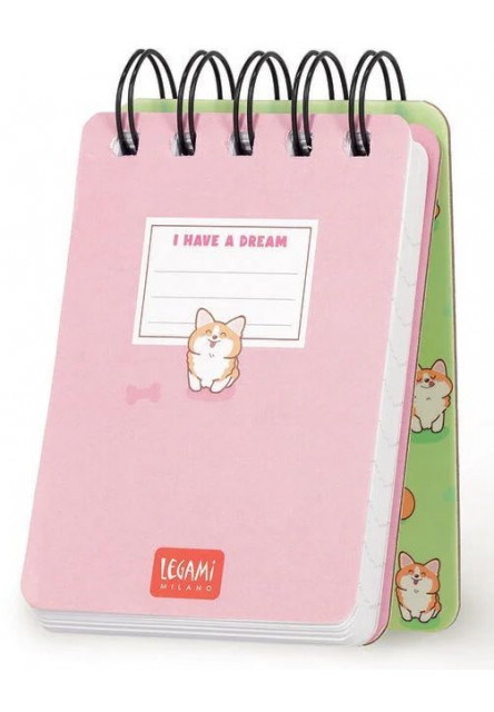 Zápisník Legami Lined Spiral-Bound Notepad - Spiral Notepad - Mini - To Be Defined