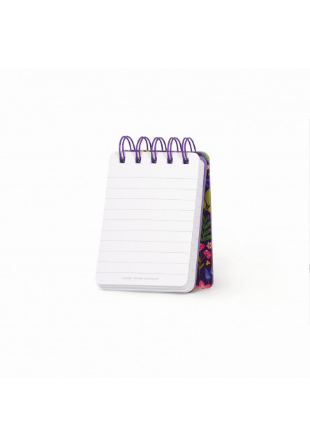Zápisník Legami Lined Spiral-Bound Notepad - Spiral Notepad - Mini - Flowers
