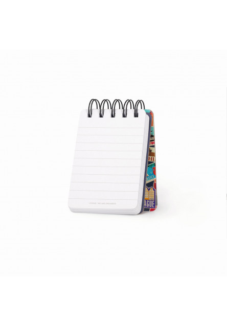 Zápisník Legami Lined Spiral-Bound Notepad - Spiral Notepad - Mini - Travel Stickers