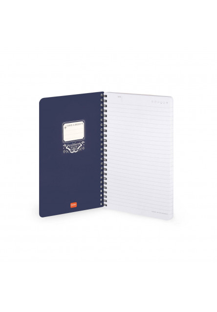 Zápisník Legami Lined Spiral-Bound Notepad - Spiral Notebook - Large - Moth