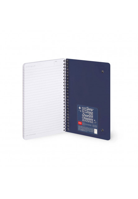 Zápisník Legami Lined Spiral-Bound Notepad - Spiral Notebook - Large - Moth