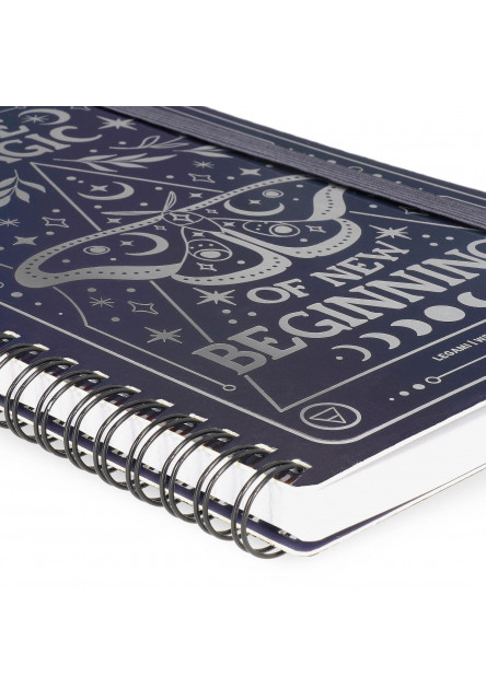 Zápisník Legami Lined Spiral-Bound Notepad - Spiral Notebook - Large - Moth