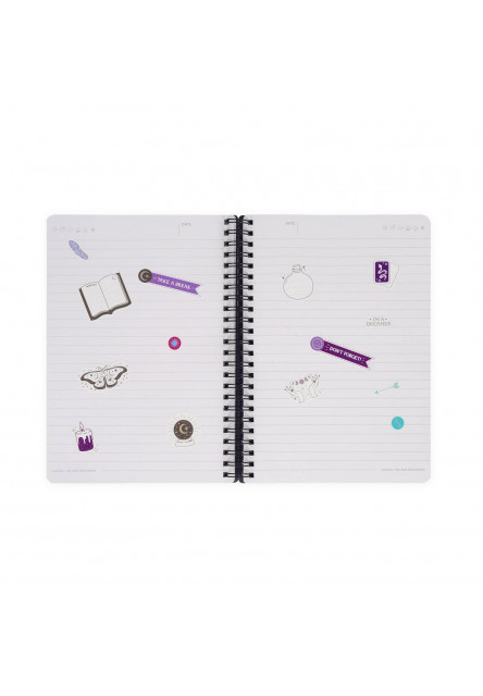Zápisník Legami Lined Spiral-Bound Notepad - Spiral Notebook - Large - Moth