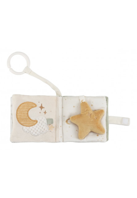 Závěsná textilní knížka s aktivitami Newborn Naturals
