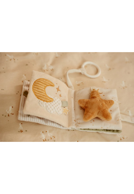 Závěsná textilní knížka s aktivitami Newborn Naturals