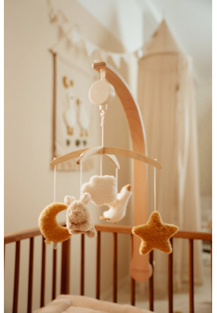 Hudební kolotoč dřevěný Newborn Naturals