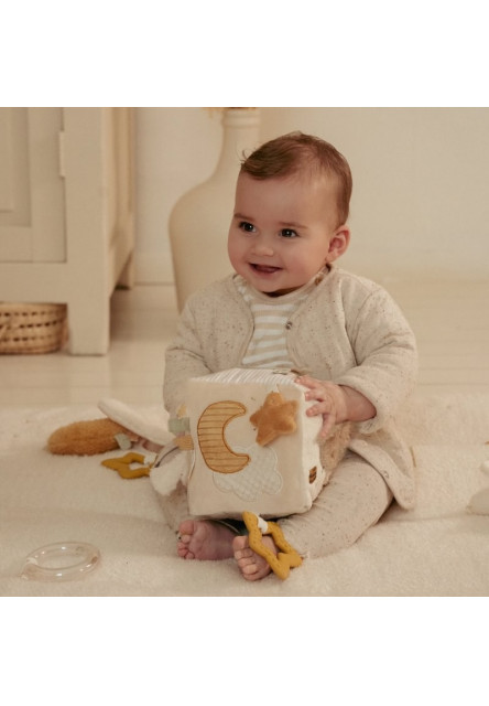 Kostka textilní s aktivitami Newborn Naturals