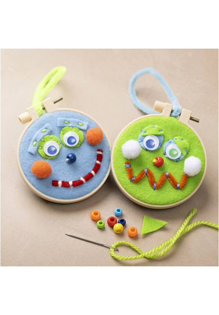 Kreativní sada Mini Craft Kit Embroidery Faces
