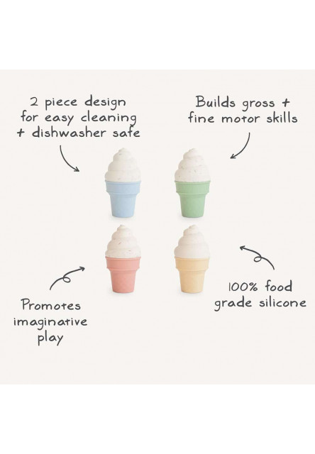 Hračka mix and match mushie - ice cream