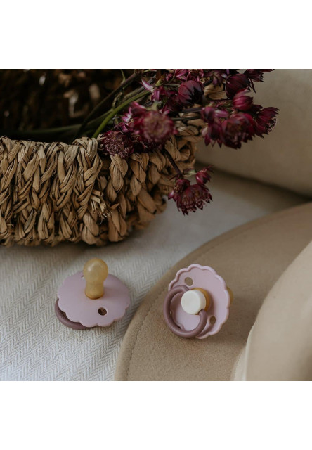Dvojbalenie cumlíkov frigg daisy lavender haze/ cream, 6-18m, kaučuk