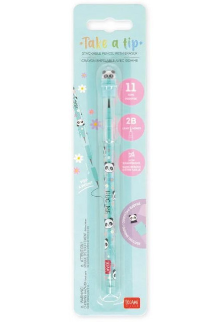Ceruzka s vymeniteľnými hrotmi Legami Stackable Pencils - Panda