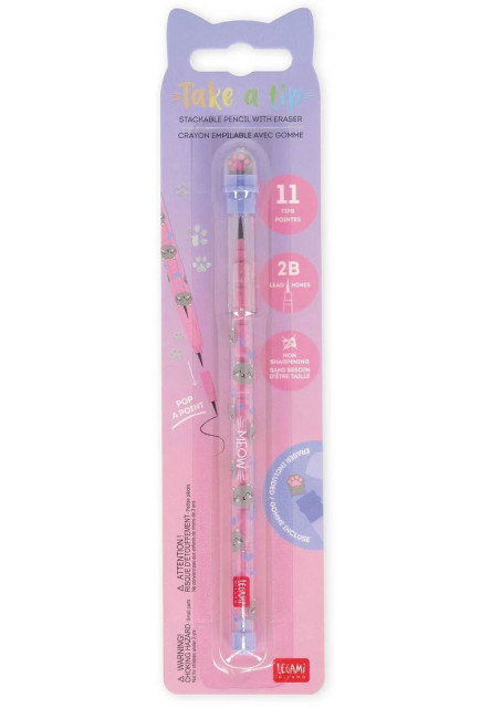 Ceruzka s vymeniteľnými hrotmi Legami Stackable Pencils - Kitty