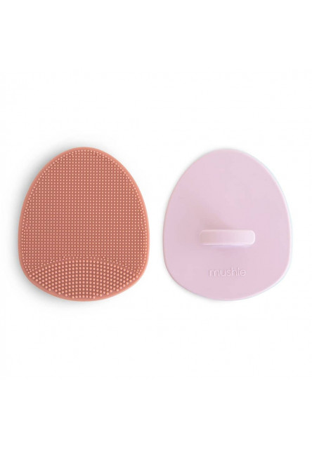 Dvojbalenie umývacích kefiek mushie - rose/ soft lilac