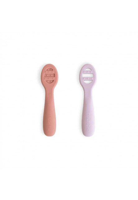Prvé lyžičky na príkrmy mushie -  rose/ soft lilac