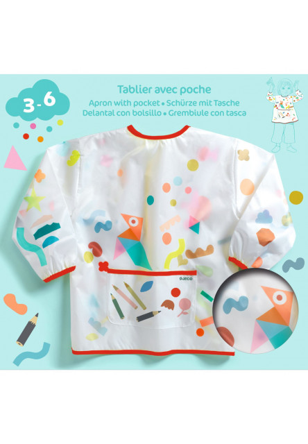 ENG: Apron with pocket - Stickers and pencils
