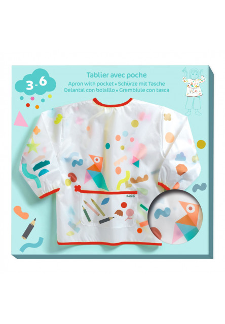 ENG: Apron with pocket - Stickers and pencils