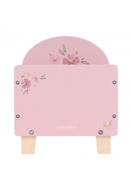 Postýlka pro panenky dřevěná s peřinkou Pink