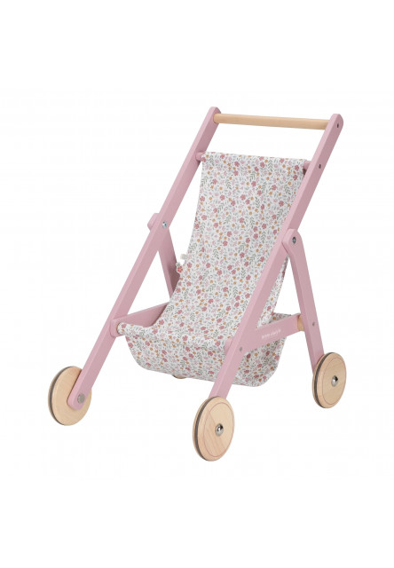 Kočárek pro panenky golfky dřevěné Pink