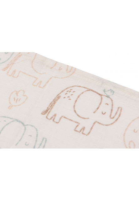 Obrúsky mušelínové 3 ks 31x31cm Elephant Tales